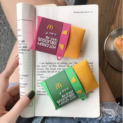 Picture of Style: 1 2, Color: Happy meal - Chicken nuggets pie taro airpods protective case cover