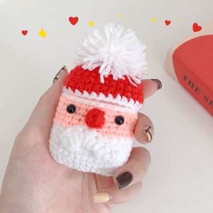 Picture of Plush knitted Santa headset case