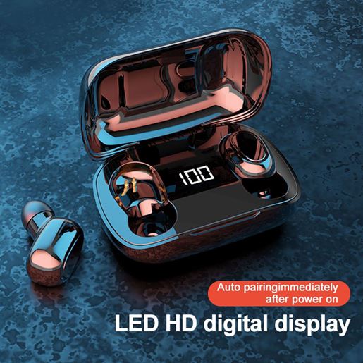 Picture of Bluetooth Wireless In-Ear Stereo Earphones Digital Charging Box New Bluetooth Headset