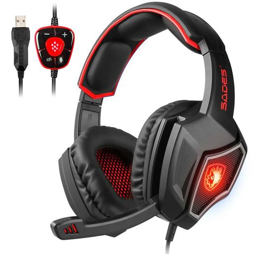 Picture of Computer headset kit 7.1 sound with reflective microphone