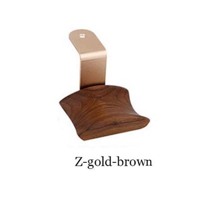 Picture of Color: L brown black - Solid wood headphone hanger