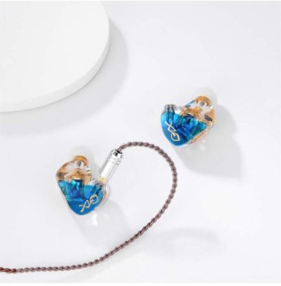 Picture of Color: Blue, Style: Trumpet head - A2 resin mold earphone In-ear subwoofer