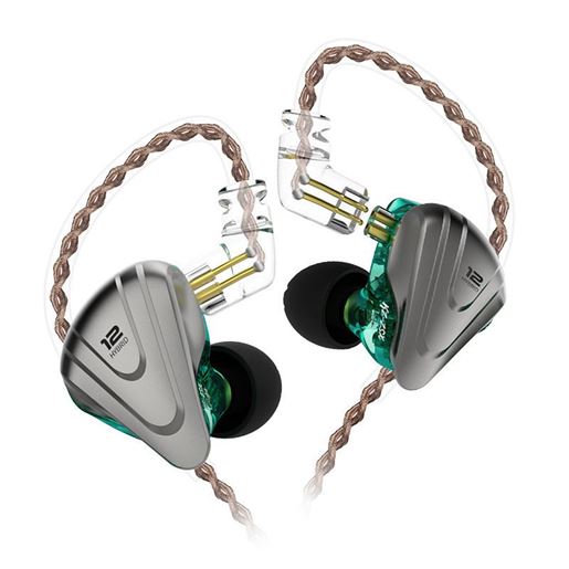 Picture of Color: Green, Style: With wheat - KZ ZSX Terminator 12-unit ring iron headset