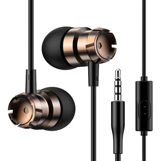 Picture of Color: Black red, Style: Regular - Metal turbo in-ear headphones