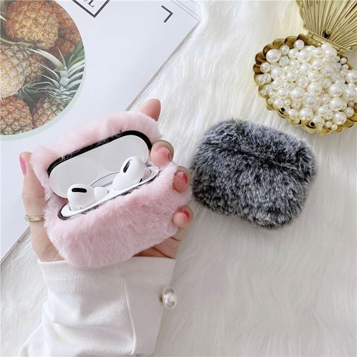 Picture of Color: Black, Model: For AirPods1and2 - Soft Plush Headset Protecting Cover