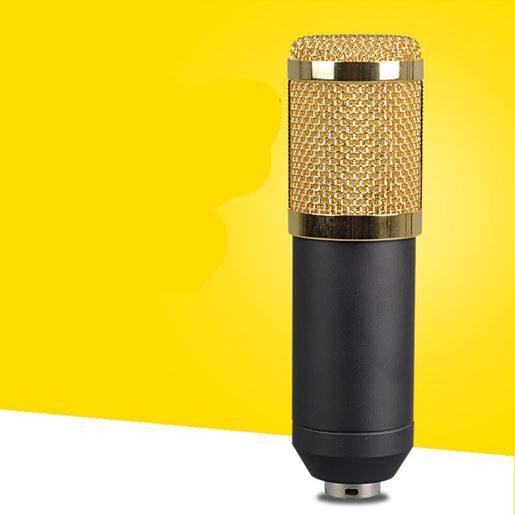 Picture of Color: Gold Black, Style: Plastic - Large-diaphragm condenser microphone