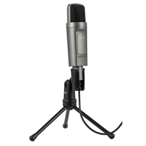 Изображение Color: Silver 3.5mm - USB Condenser Microphone Computer Desktop Live Recording Wired Microphone