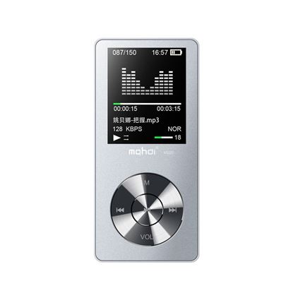 Picture of body color: Silver gray, Memory capacity: 4GB - Mp3 lossless music player multi-language card Walkman recorder