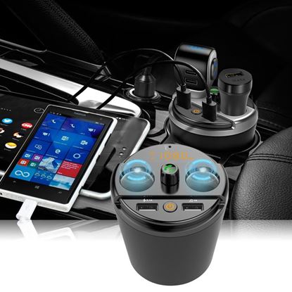 Picture of Transmitter Bluetooth Car Music MP3 Player Free Hands Cup Holder