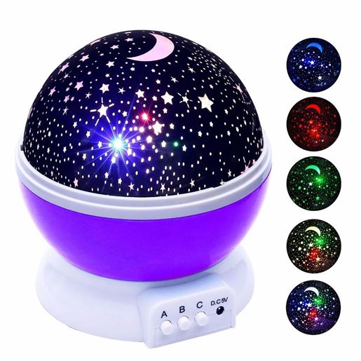 Picture of Style: BStarry sky, Color: Purple 2pcss - Rotate The Romantic Sky Projector