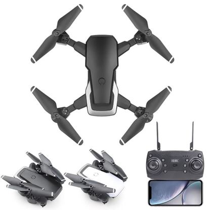 Picture of Color: Black 500W camera - Cross-border aerial drone folding wifi real-time map transmission four-axis aircraft long-life RC plane