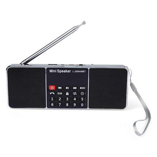 Picture of Hot L-288AMBT AM / FM Radio Mini Portable Rechargeable Bluetooth Wireless Speaker Support TF Card USB Disk MP3 with LCD Screen