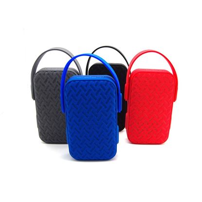 Picture of Color: Black, Specifications: Microphone - Shaking with the same portable card Bluetooth speaker 220BT bag fabric outdoor audio radio subwoofer