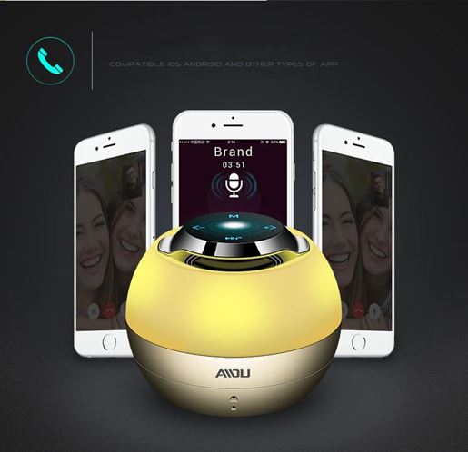 Picture of Bluetooth speaker colorful lights subwoofer wireless mobile phone mini audio card portable