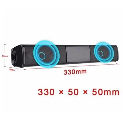 Picture of Color: Black, Size: 330x50 - Echo Wall Bluetooth Speaker Wireless Card