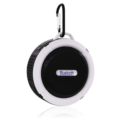 Picture of Color: Blue - Stall Source Foreign Trade Wireless Portable Card Bluetooth Audio C6 Gift Bathroom Waterproof Big Suction Cup Bluetooth Speaker