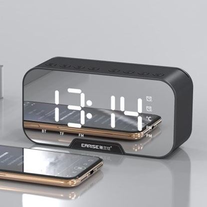 Picture of Alarm Clock Clock Wireless Bluetooth Speaker Mini Home Outdoor Card Subwoofer Computer Audio