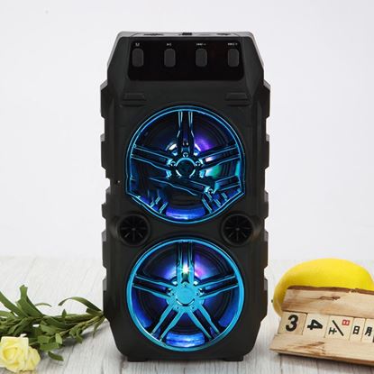 Picture of Color: Blue - Wireless Bluetooth Speaker Dual Speakers Outdoor Portable Loud Speaker