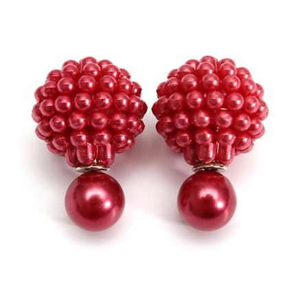 Picture of Elegant Double Sides Pearl Ball Earring