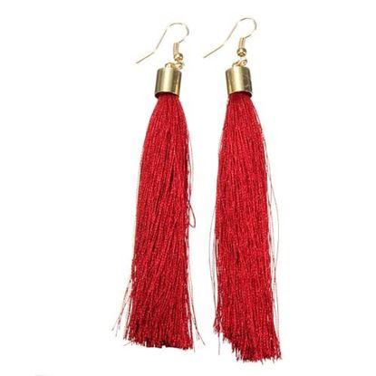 Picture of Bohemian Floss Silk Tassel Long Earrings