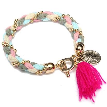 Picture of Beads Tassels Braided Rope Pendant Bracelets