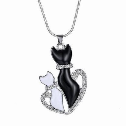 Picture of Cute Cats Couple Necklace