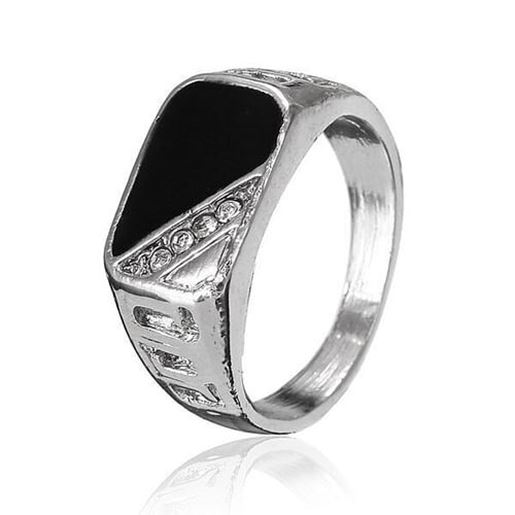 Picture of Enamel Alloy Hollow Crystal Ring