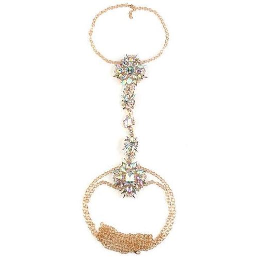 Picture of Gold Crystal Flower Pendant Body Chain