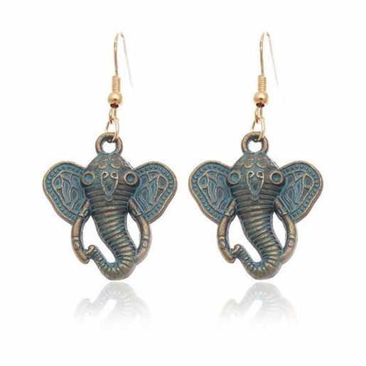 Picture of Bohemian Elephant Dangle Earrings