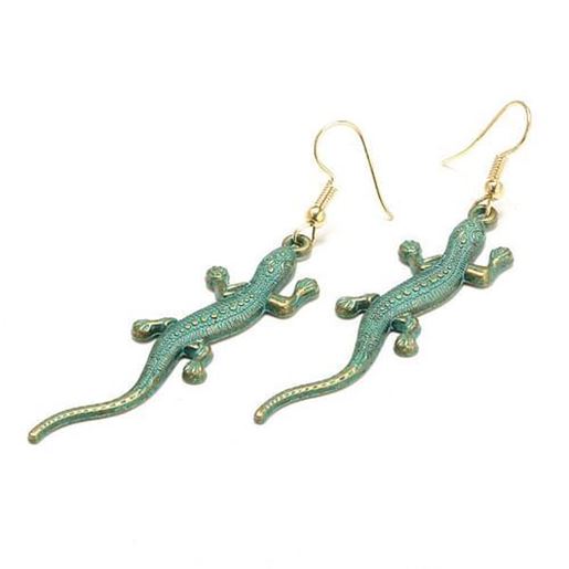 Picture of Vintage Gecko Lizard Dangle Earrings