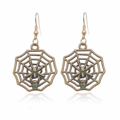 Picture of Vintage Alloy Spider Web Earrings for Women