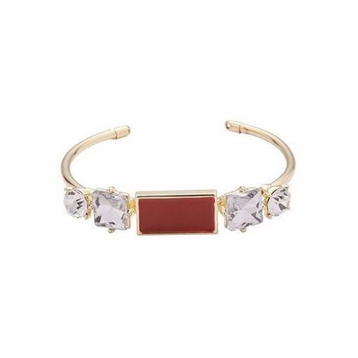 Picture of Balancing Style Simple Rhinestone Bracelet Alloy Red Stone Bracelet