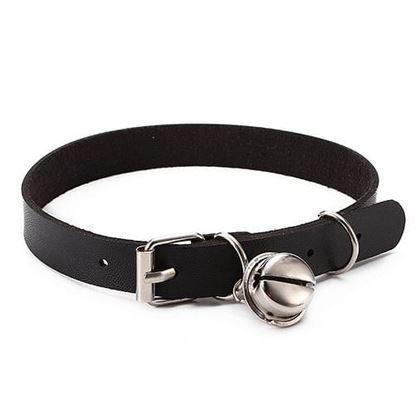 Image de Punk Rock Necklace Leather Bell Pendant Choker Collar Necklace