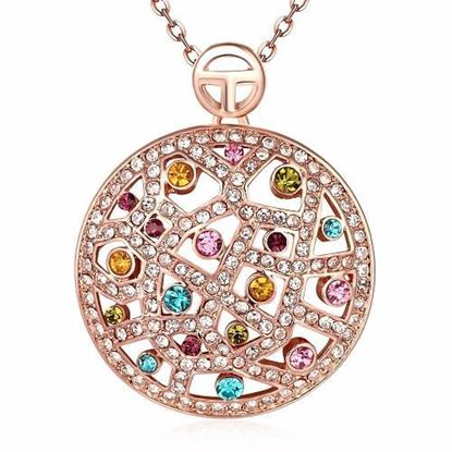 Picture of Bohemian Luxury Necklace Hollow Circle Rhinestone Necklace for Women Gift