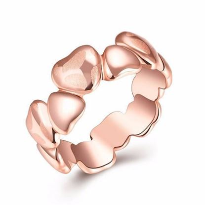 Picture of Simple Luxury Ring Rose Gold Heart to Heart Ring for Women Gift