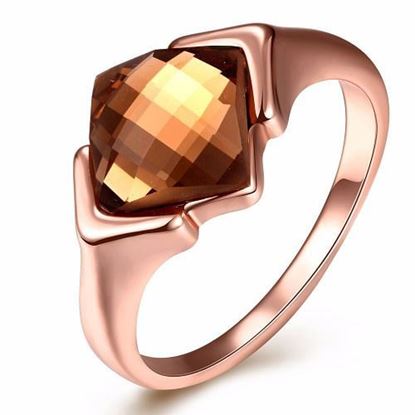 Picture of Luxury Wedding Ring Alloy Rhombus Glass Crystal Women Ring