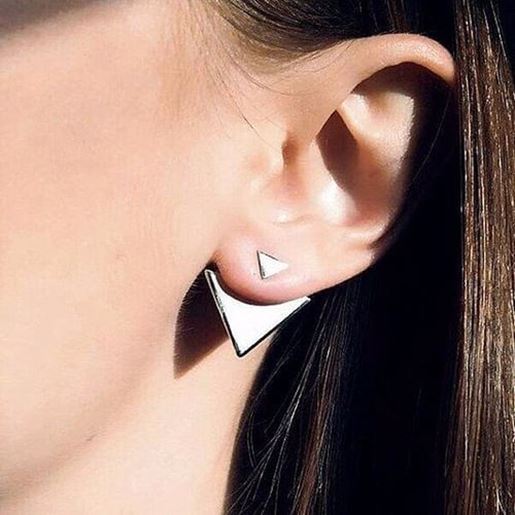 Picture of Triangle Ear Jackets Stud Earrings