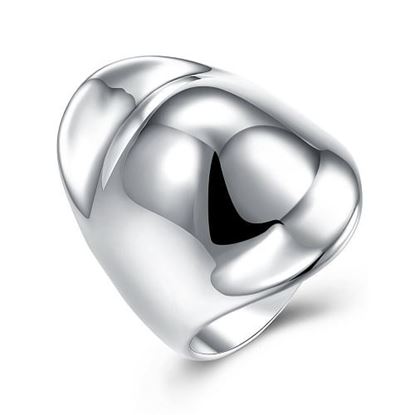 图片 YUEYIN Simple Ring Helmet Silver Plated Ring for Women Gift
