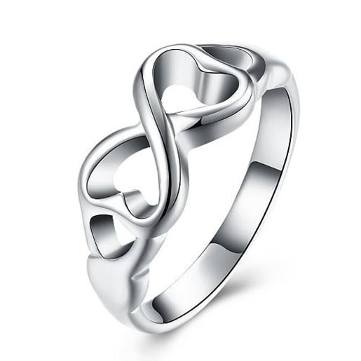 Picture of YUEYIN Sweet Ring Hollow Heart Number 8 Women Ring