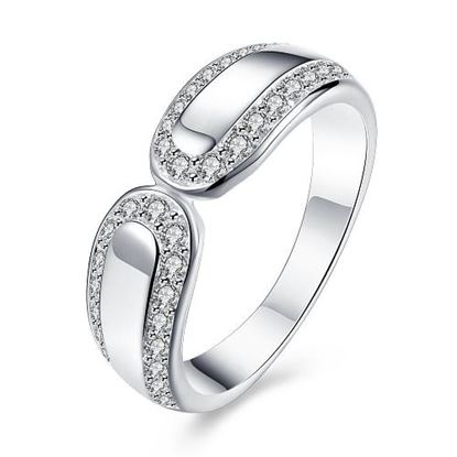 Изображение YUEYIN Simple Ring Zircon Women Ring Gift