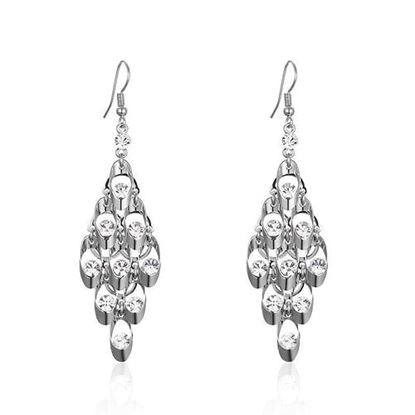 Picture of Luxury Women Earrings Rhinestone Diamond Tassel Earrings