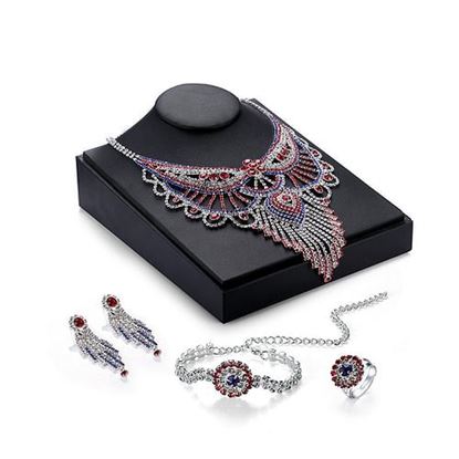 Foto de Luxury Jewelry Set Elegant Full Zircon Necklace Bracelet Set