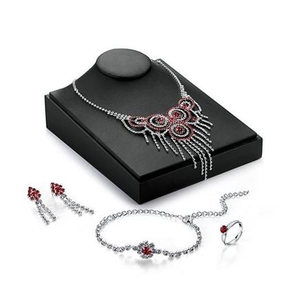 Picture of Elegant Jewelry Set Tassel Full Zircon Necklace Earrings Set