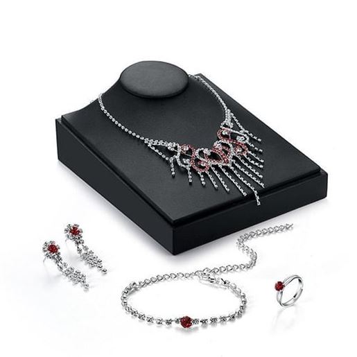 Picture of Luxury Jewelry Set Tassel Full Zircon Ring Necklace Set