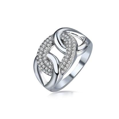 Picture of Women's Luxury Ring Circle Zircon Elegant Ring