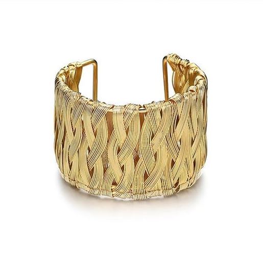 Picture of Women's Luxury Bracelet Width Weave Gold Bracelet