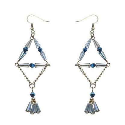 Picture of Elegant Tassel Crystal Long Earrings