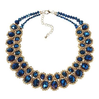 Picture of Women's Colorful Crystal Bib Necklace