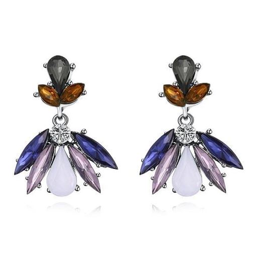 Picture of Elegant Zircon Colorful Crystal Earrings