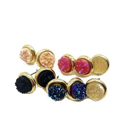 Picture of Colorful Natural Stone Ear Stud